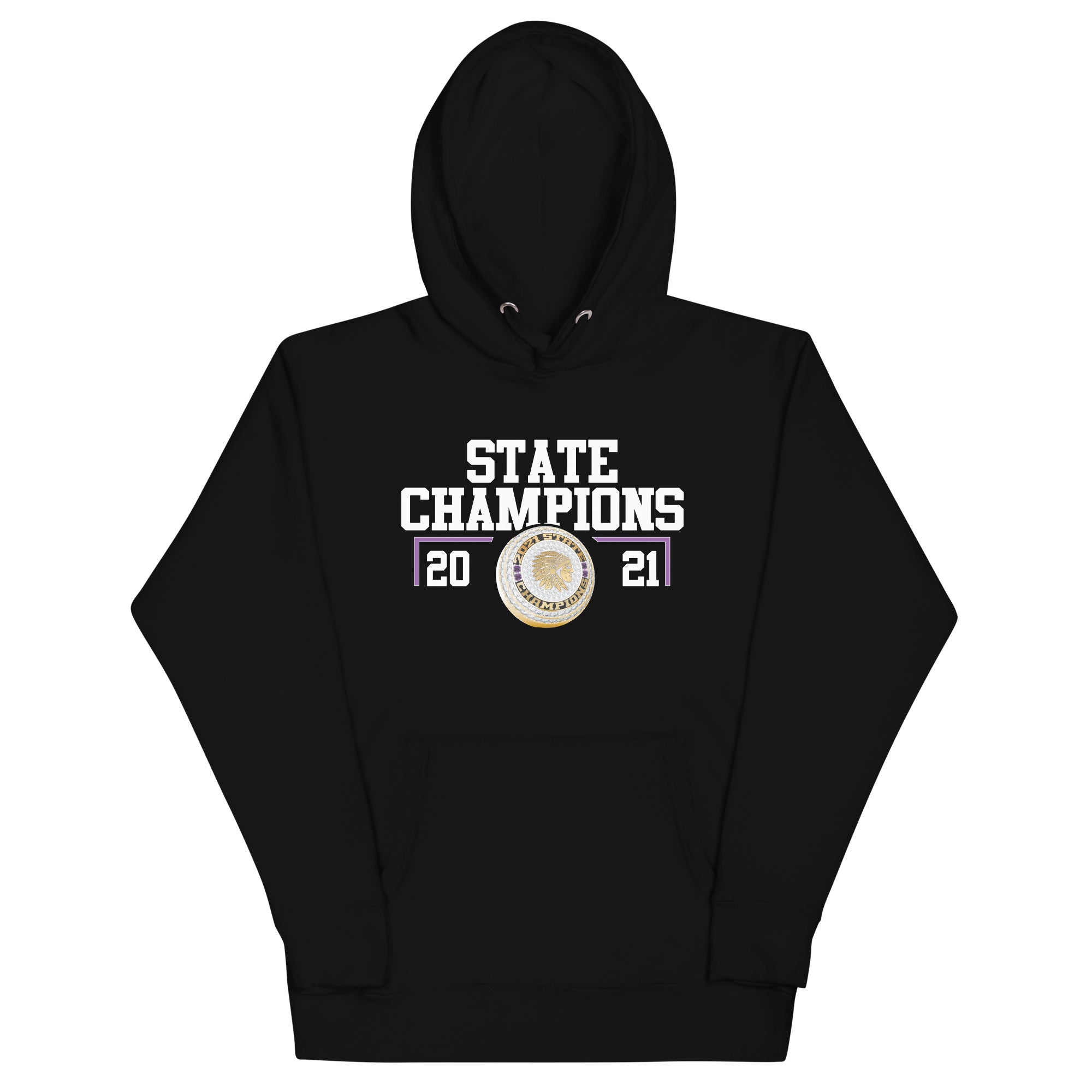 Amite High School Football 2021 State  Championship Style Ring Unisex Hoodie