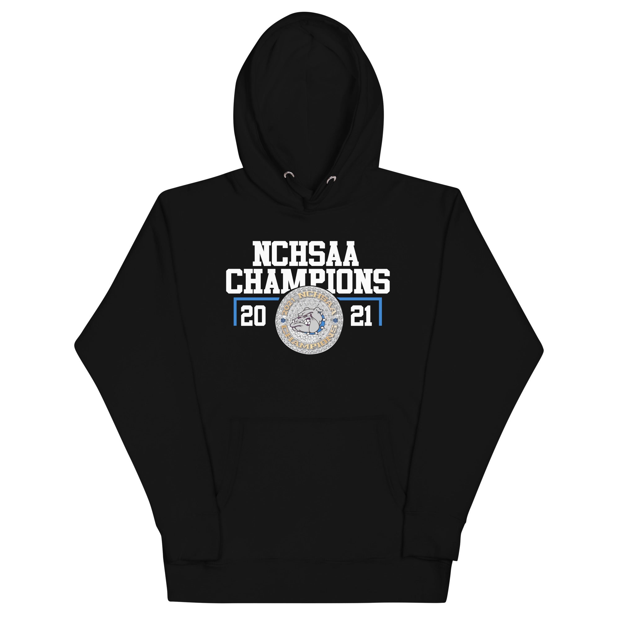 Princeton Middle School Cheer 2021 NCHSAA Championship Ring Unisex Hoodie