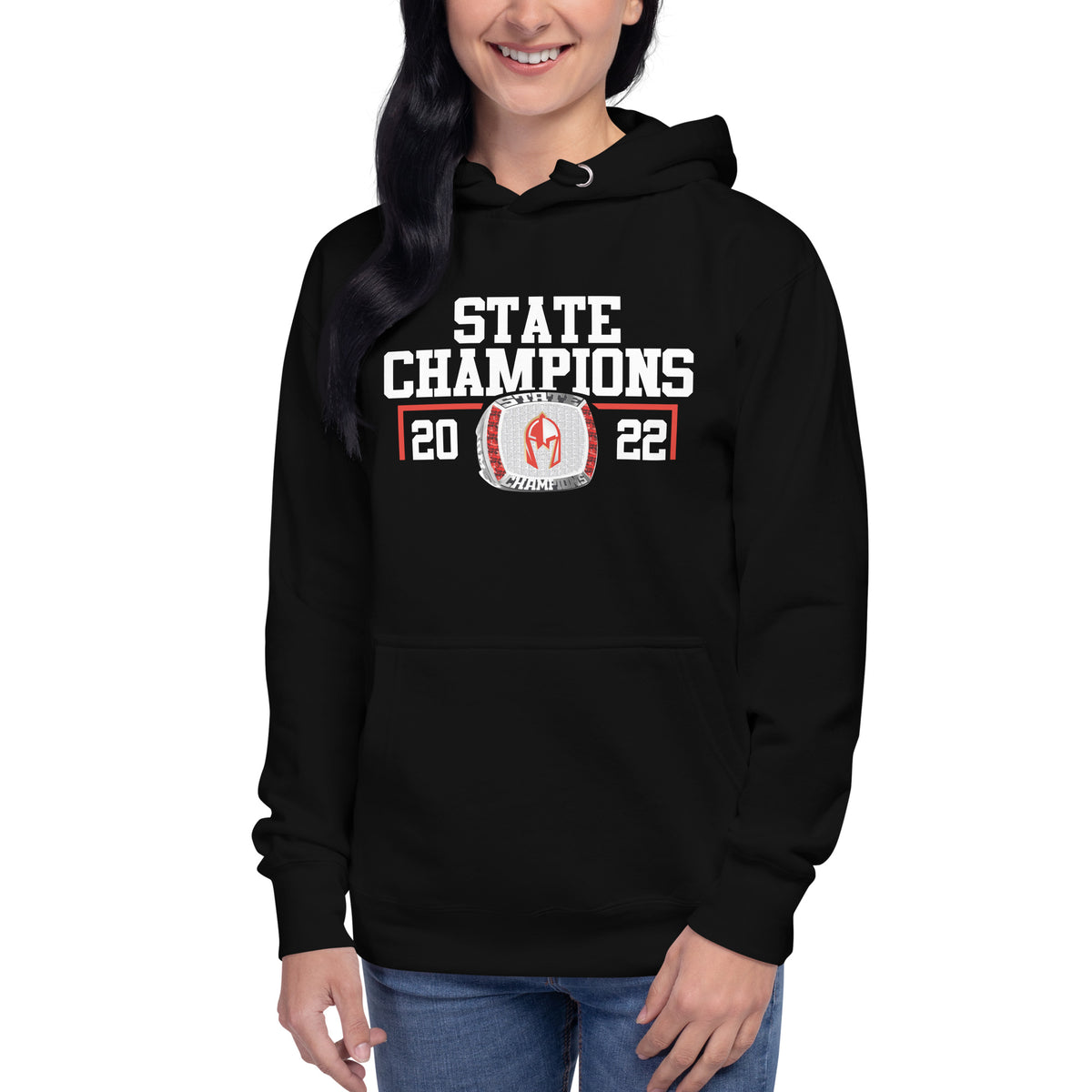 Christ Academy Men’s Basketball 2022 State Championship Ring Unisex Hoodie