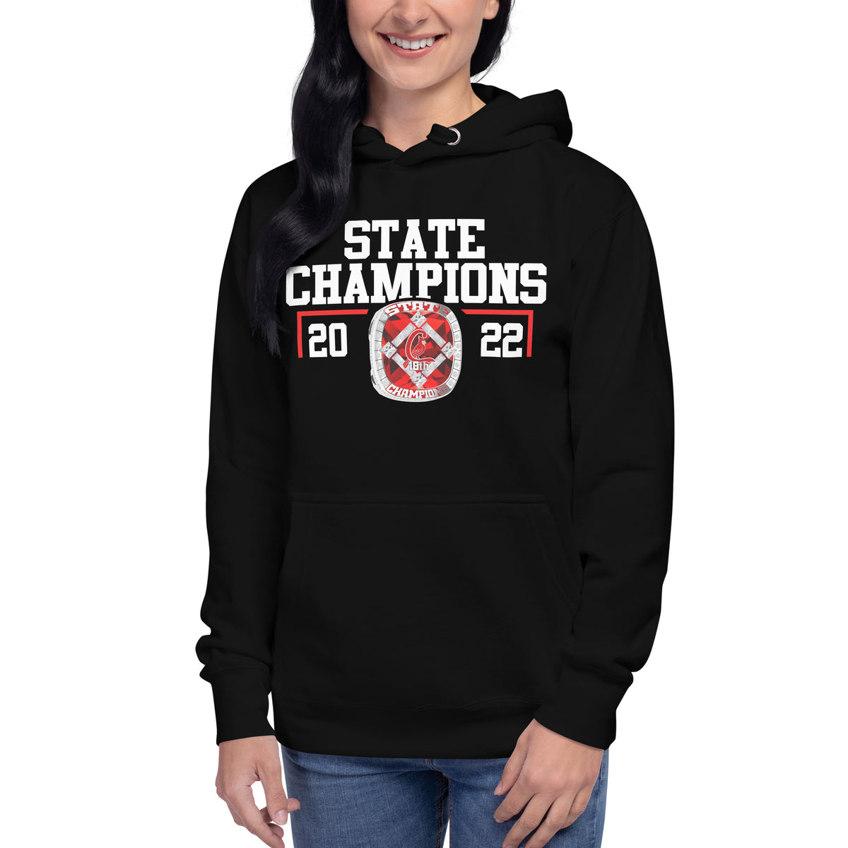 Eunice High School Baseball 2022 State Championship Ring Unisex Hoodie