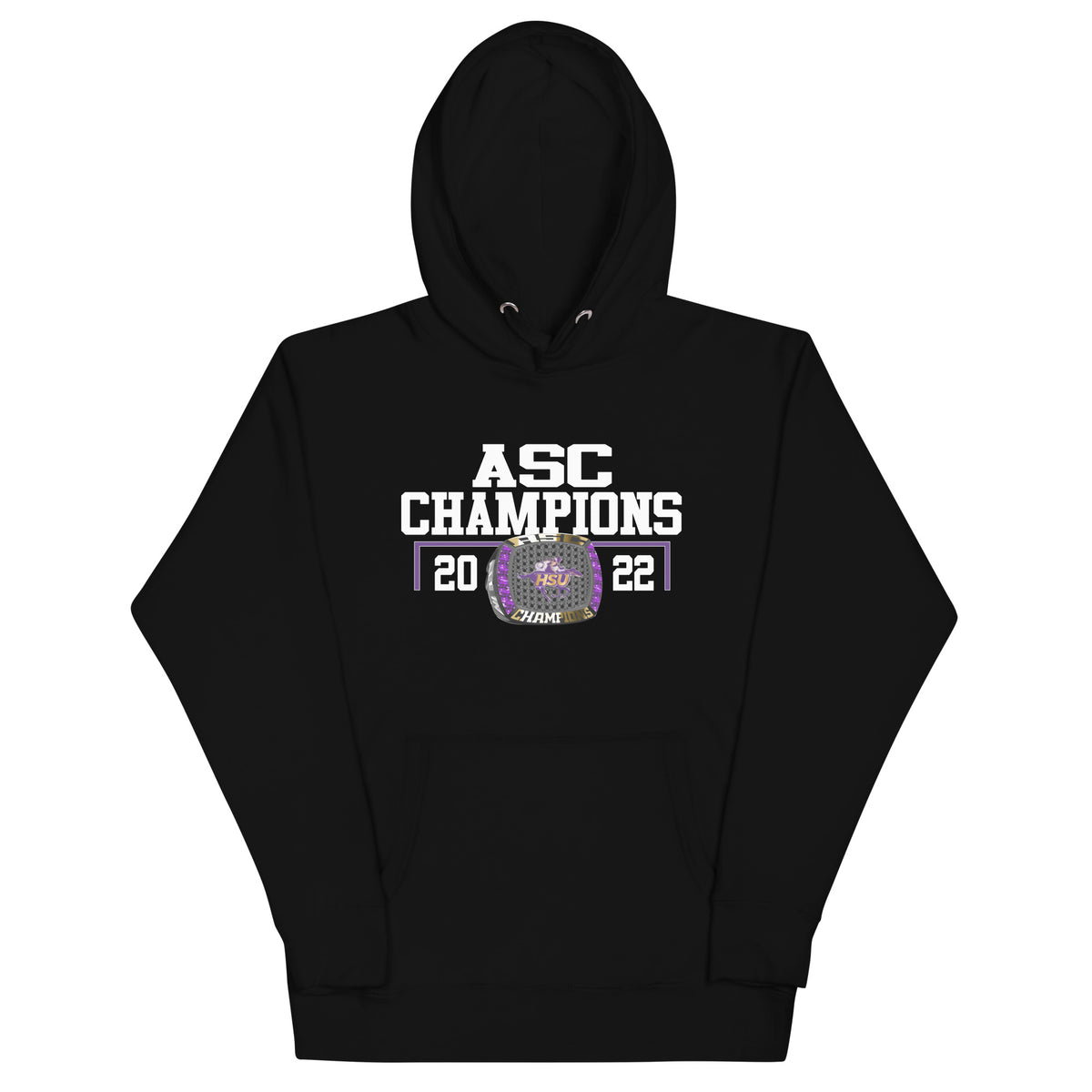 Hardin-Simmons University Men’s Tennis 2022 Blackcast ASC Championship Ring Unisex Hoodie