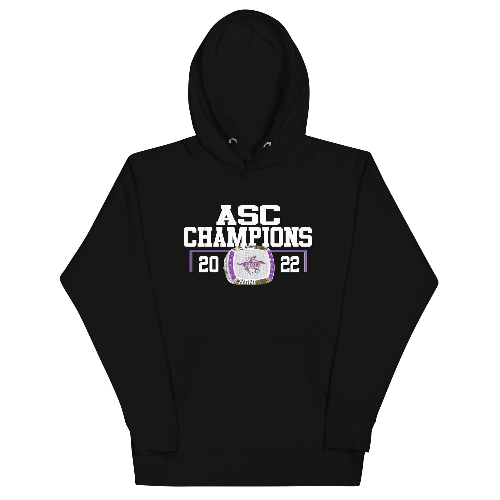 Hardin-Simmons University Men’s Tennis 2022 Silver Lasium ASC Championship Ring Unisex Hoodie