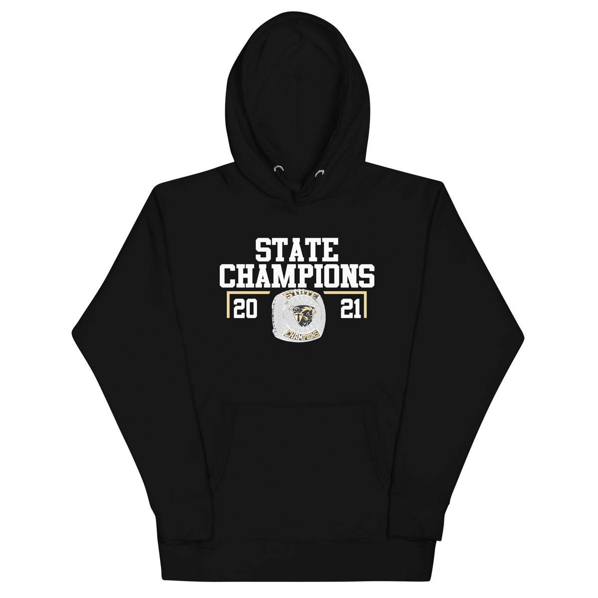 Martin Luther King Jr. Senior High 2021 Football State Championship Ring Unisex Hoodie