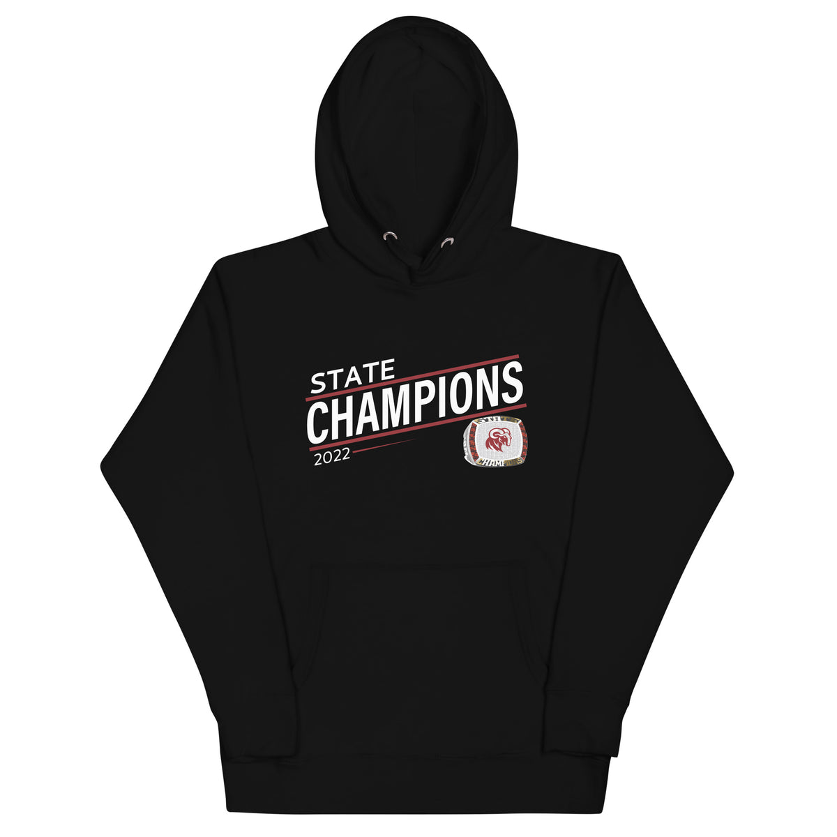 Merino High School 2022 State Championship Ring Redline Unisex Hoodie