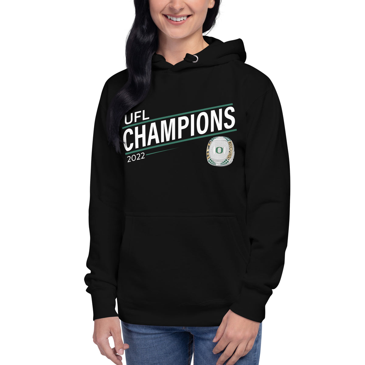 Motorcity Outlaws 2022 UFL Championship Ring Unisex Hoodie
