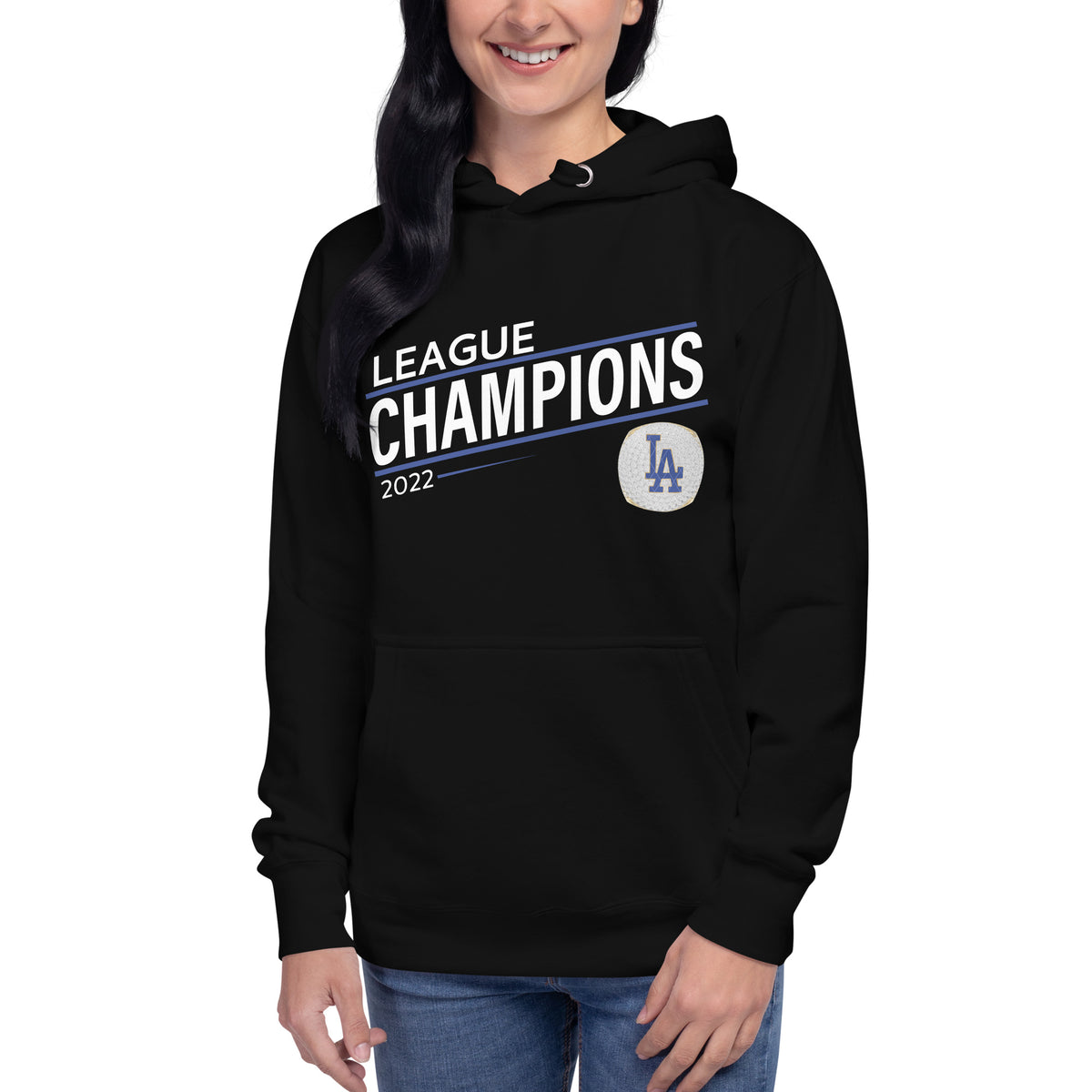 Lower Antioch Dodgers 2022 League Championship Ring Unisex Hoodie
