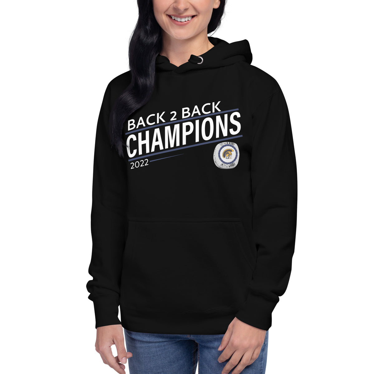 Weston High School 2022 Back 2 Back Championship Ring Unisex Hoodie