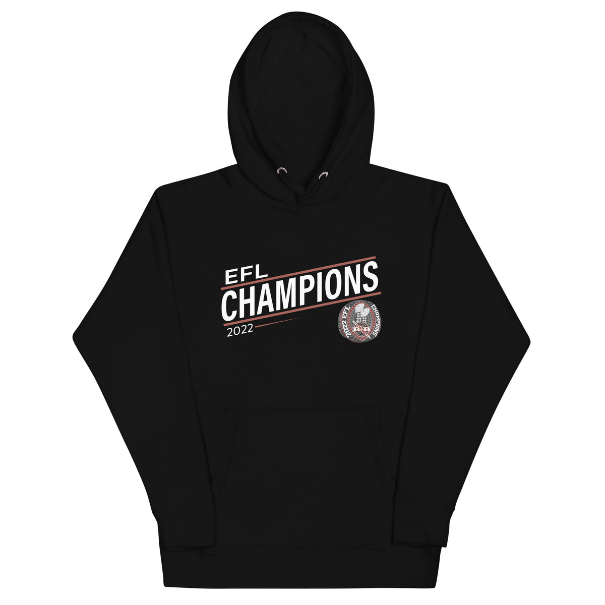 Watertown Red &amp; Black 2022 EFL Championship Ring Unisex Hoodie