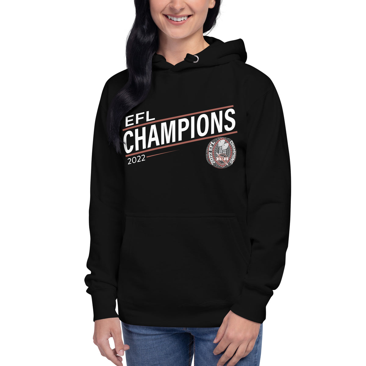 Watertown Red &amp; Black 2022 EFL Championship Ring Unisex Hoodie