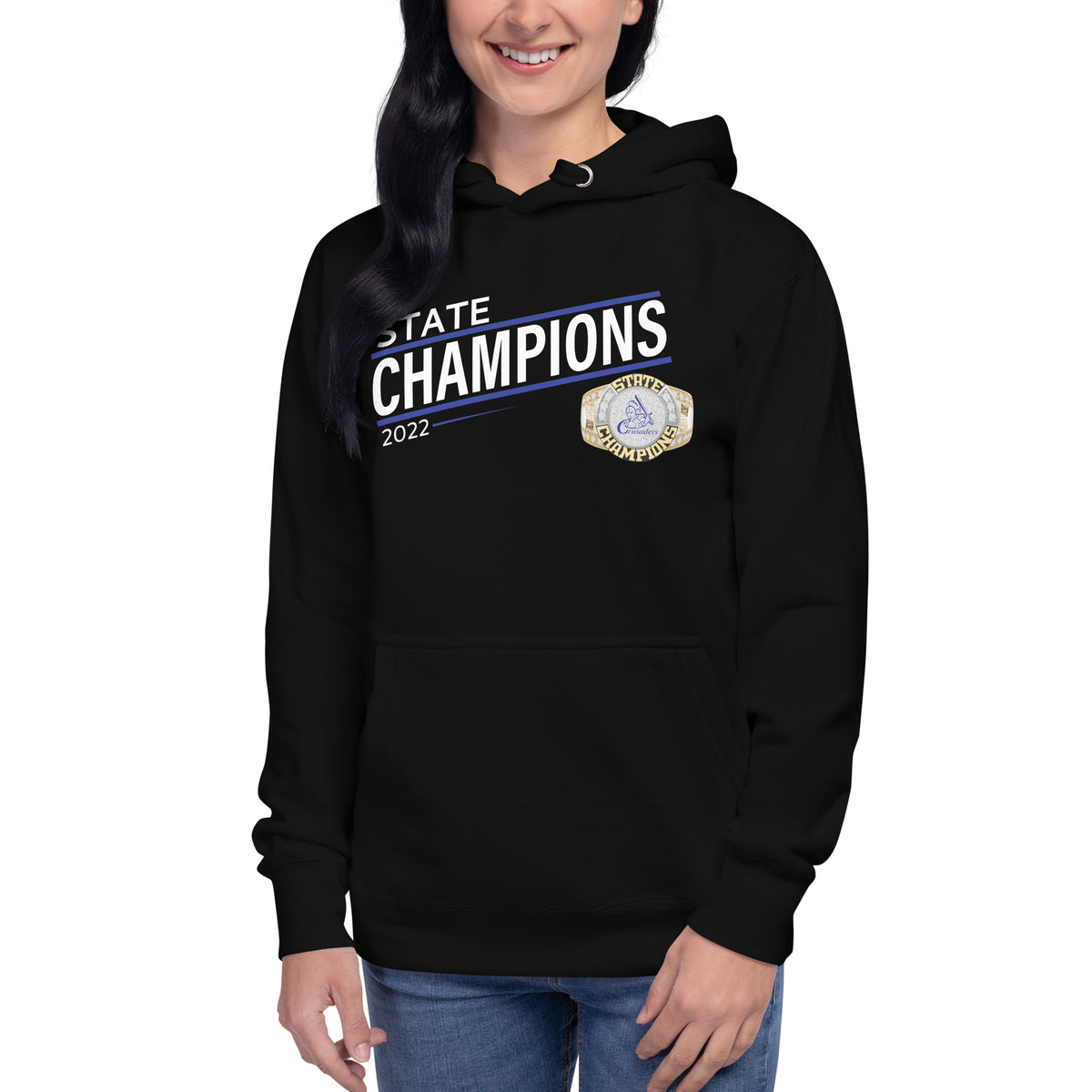 Christ the King Crusaders 2022 State Championship Ring Unisex Hoodie