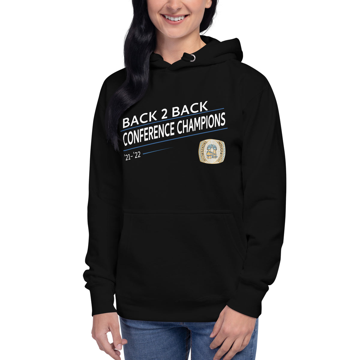 St. Mary Catholic ’21-’22 Back 2 Back Conference Championship Ring Unisex Hoodie