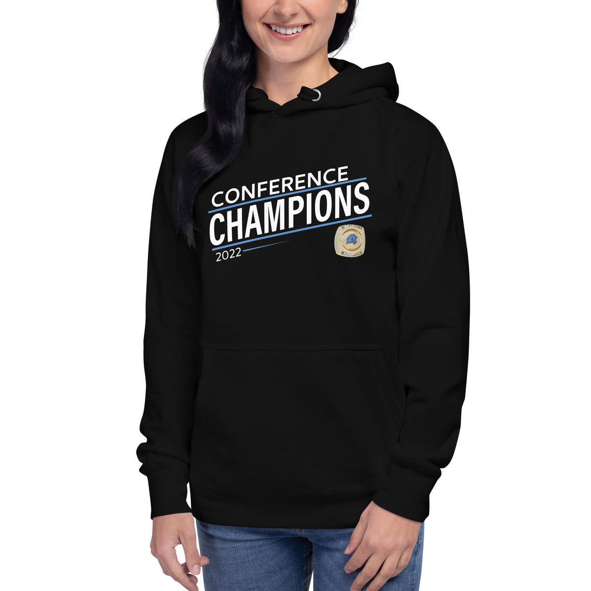Prince Williams Monarchs 2022 Conference Championship Ring Unisex Hoodie