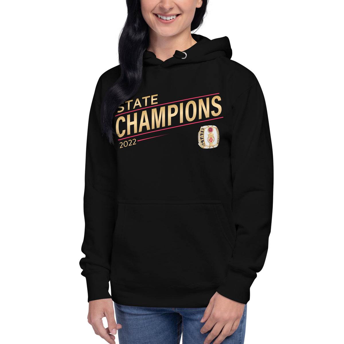 Customer Care Basketball 2022 State Championship Ring Unisex Hoodie