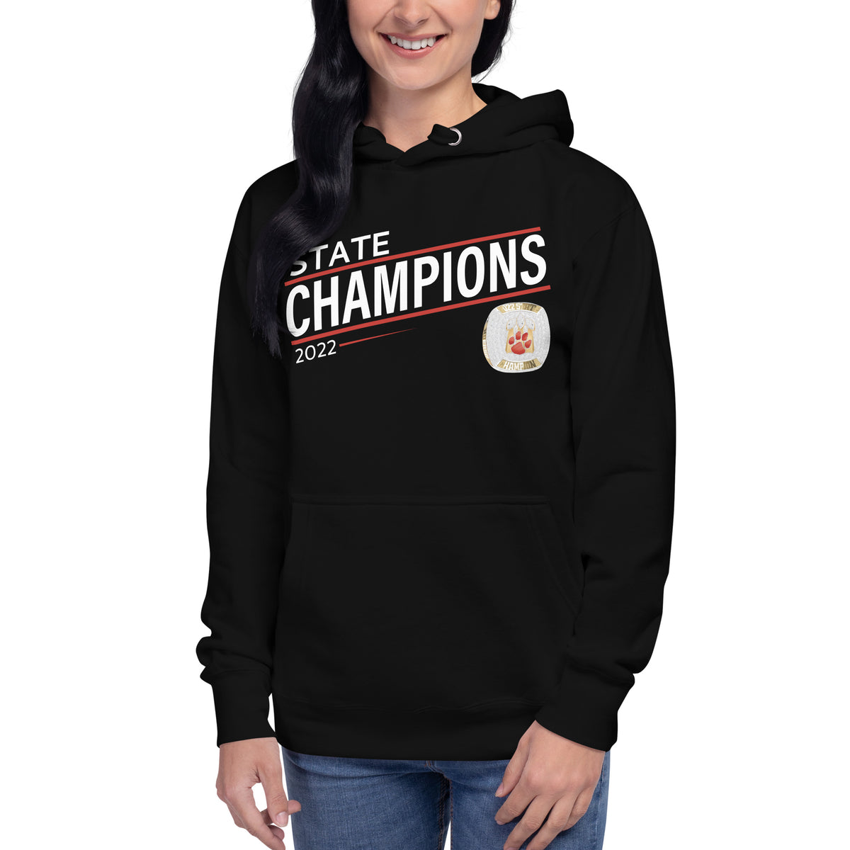 Beechwood High School Football 2022 State Championship Ring Unisex Hoodie