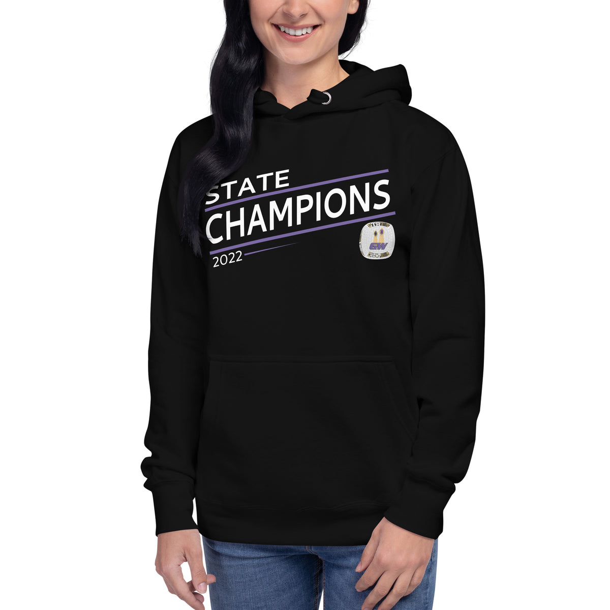 Gateway Christian High School Football 2022 State Championship Ring Unisex Hoodie