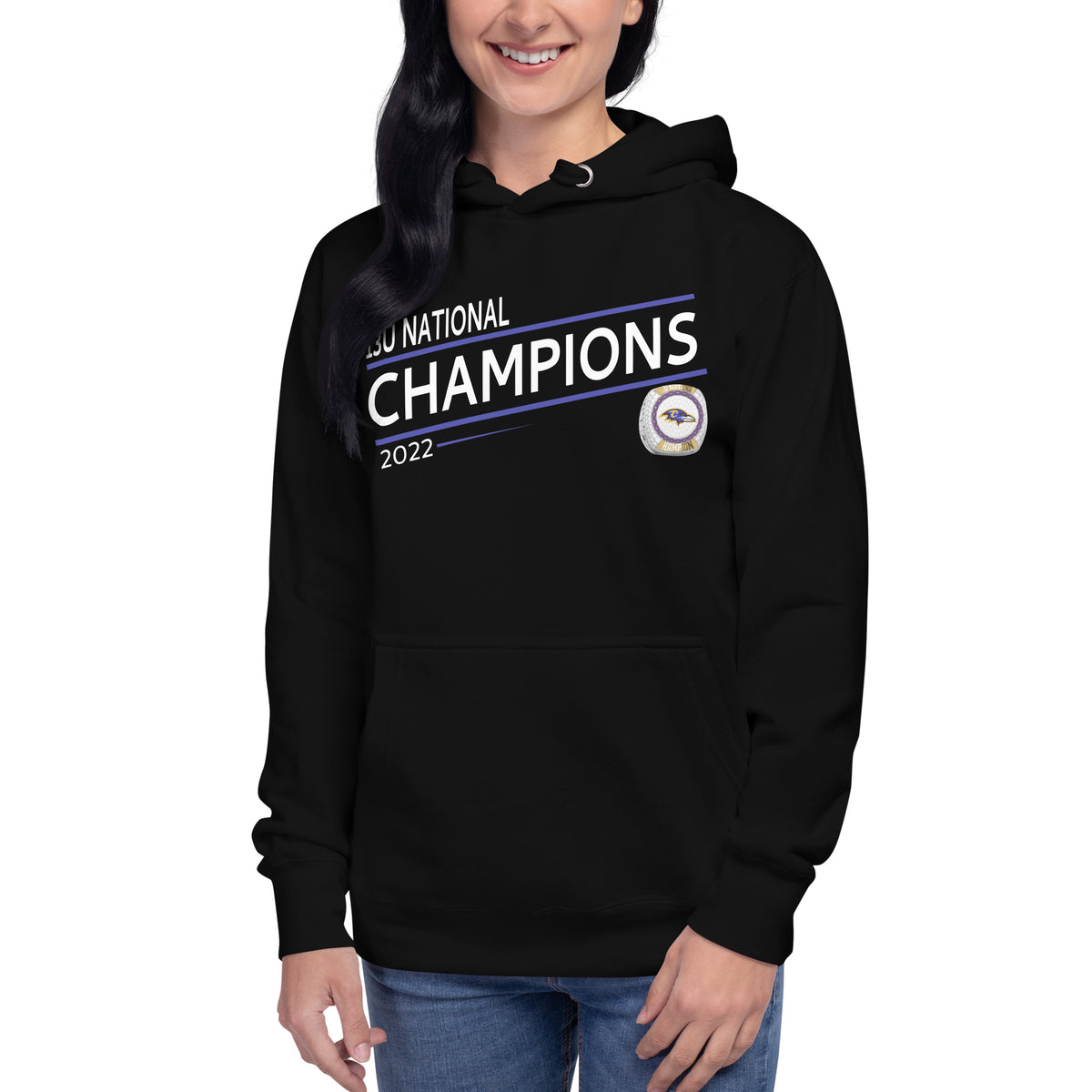 Columbia Ravens Football 2022 State Championship Ring Unisex Hoodie