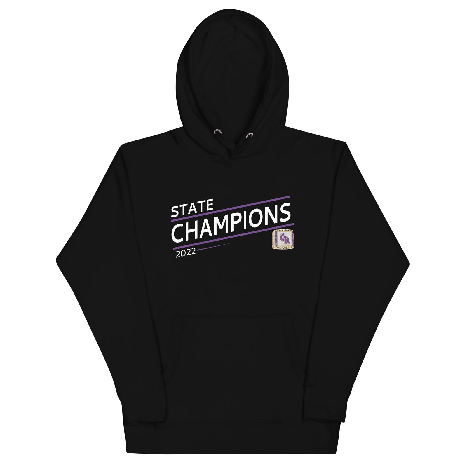 Columbia River High School Volleyball 2022 State Championship Ring Unisex Hoodie