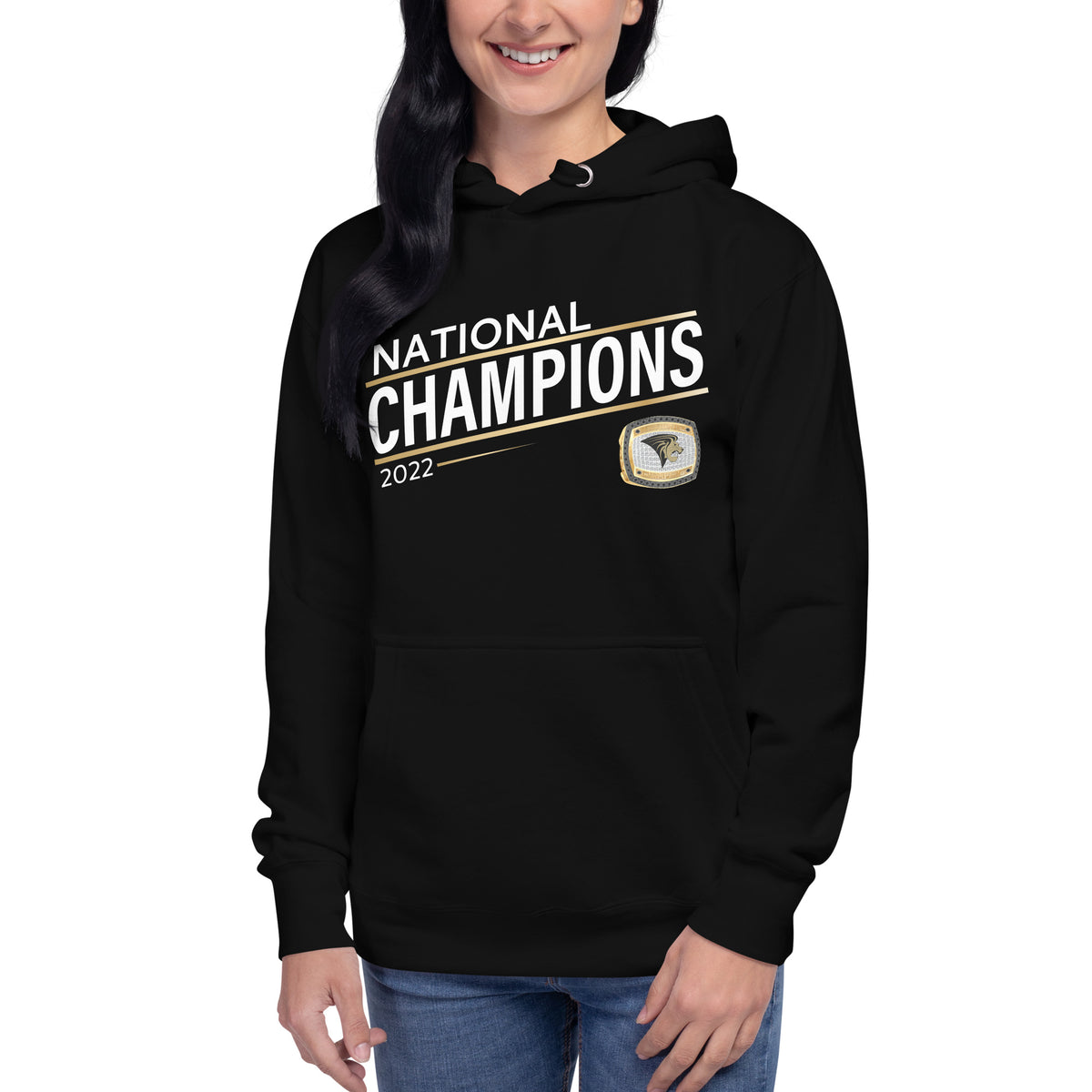 Lindenwood Cheer 2022 National Championship Ring Unisex Hoodie