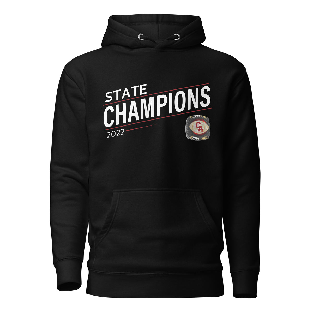 Carl Albert High School Football 2022 Black Ring Unisex Hoodie