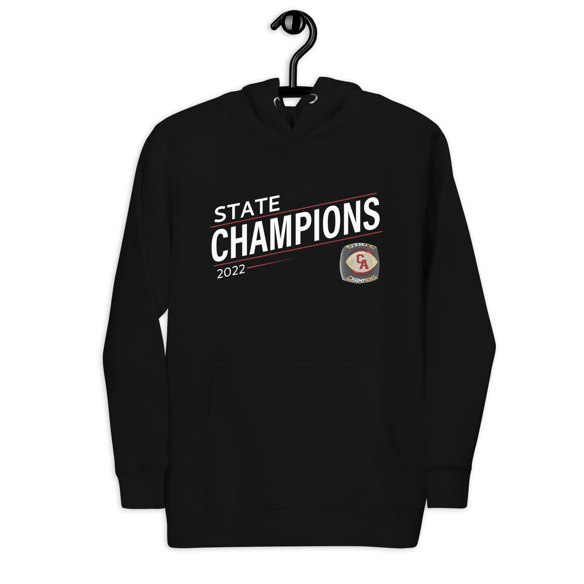 Carl Albert High School Football 2022 Black Ring Unisex Hoodie