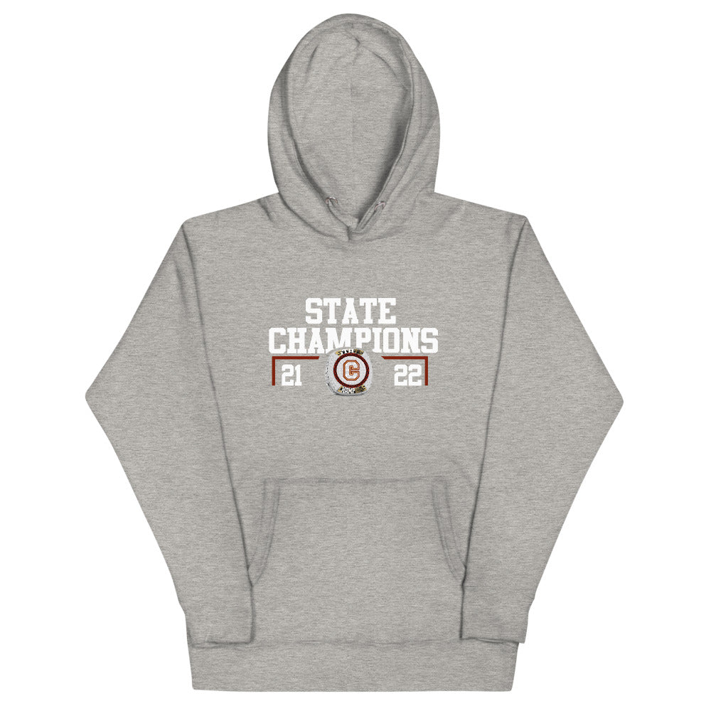 Capital Cougarettes '21 - '22 State Championship Ring Unisex Hoodie