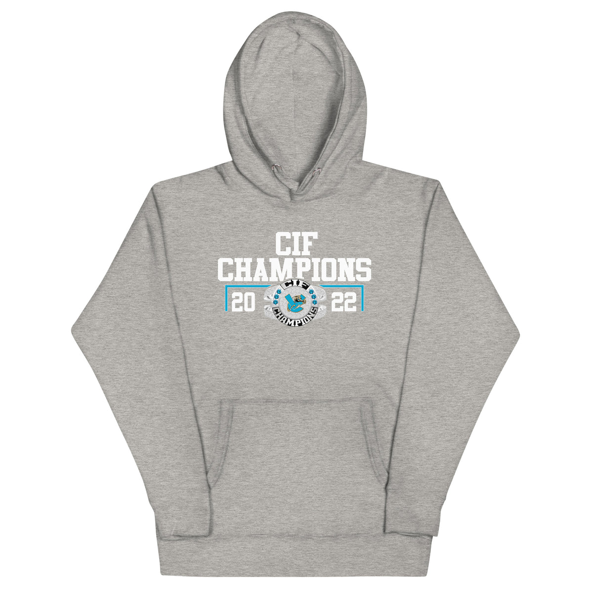 Valley Center High School Track &amp; Field Silver Lasium 2022 CIF Championship Ring Unisex Hoodie
