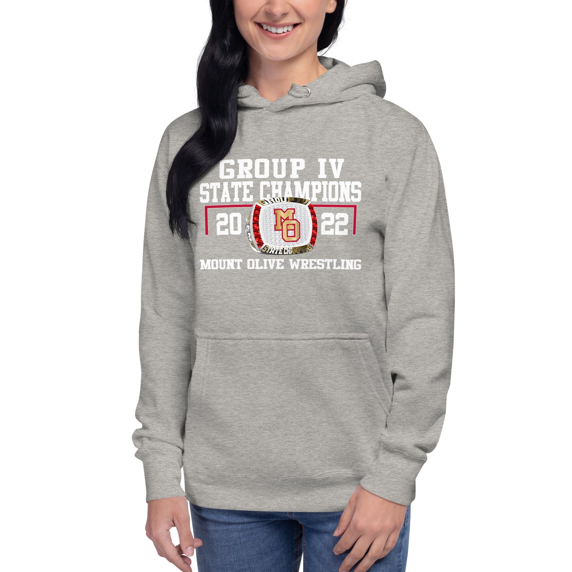 Mount Olive Wrestling 2022 Group IV State Championship Ring Unisex Hoodie