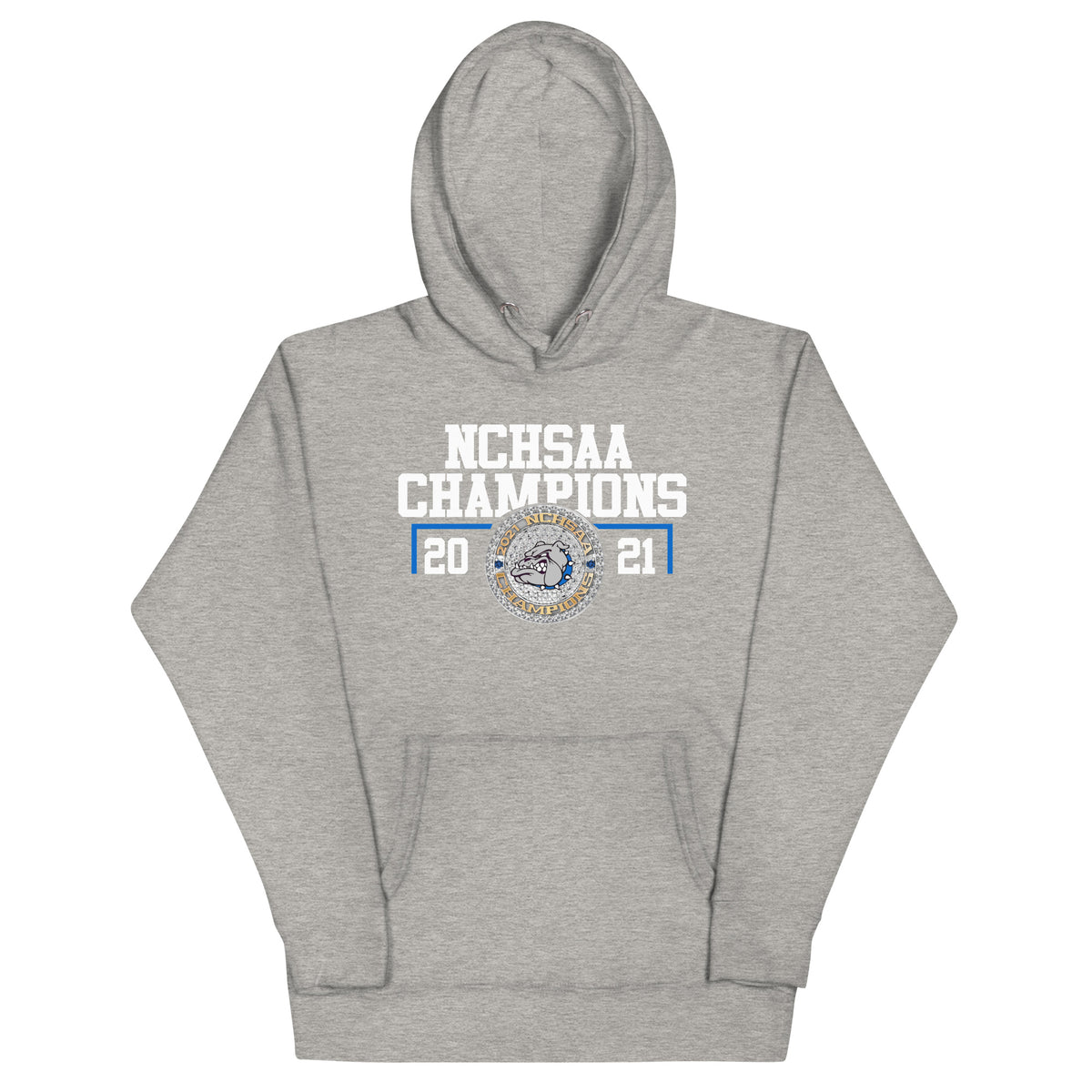 Princeton Middle School Cheer 2021 NCHSAA Championship Ring Unisex Hoodie