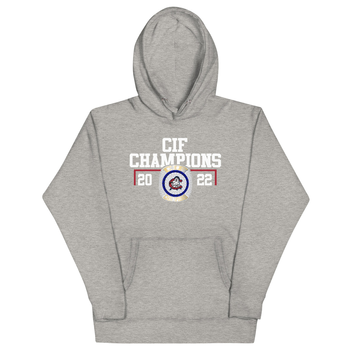 Crawford High Men’s Soccer 2022 CIF Championship Ring Unisex Hoodie