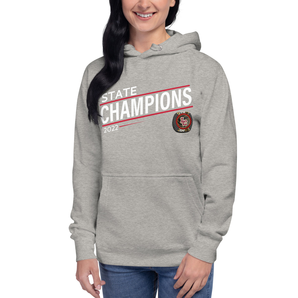 Lincoln Christian High School 2022 State Championship Ring Unisex Hoodie