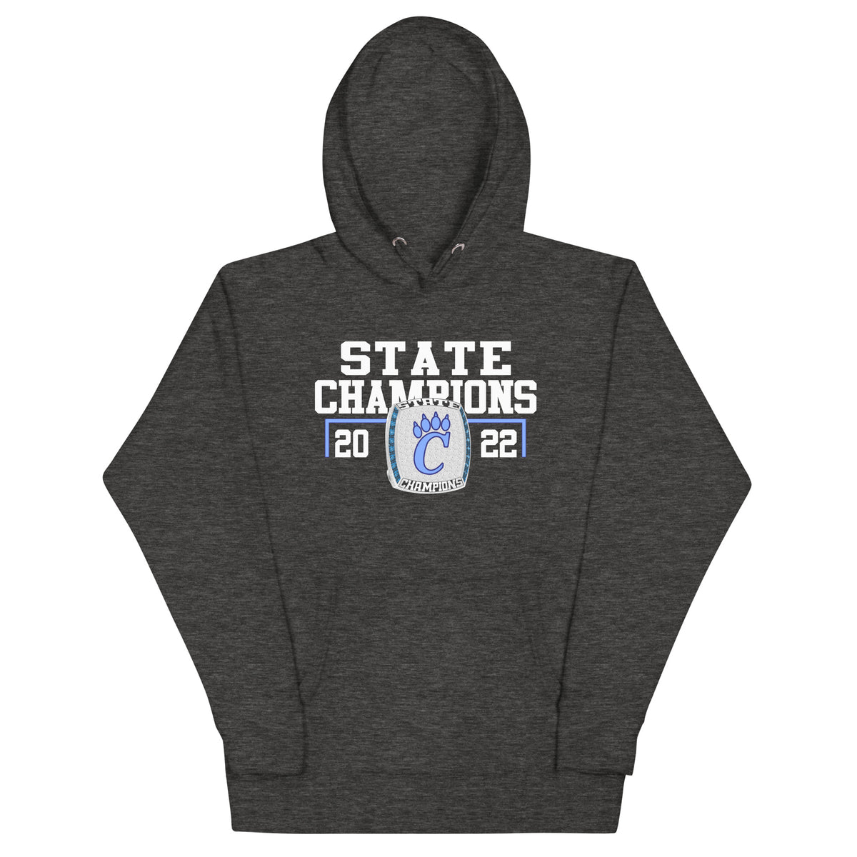 Chesapeake High School 2022 State Championship Style Ring Unisex Hoodie
