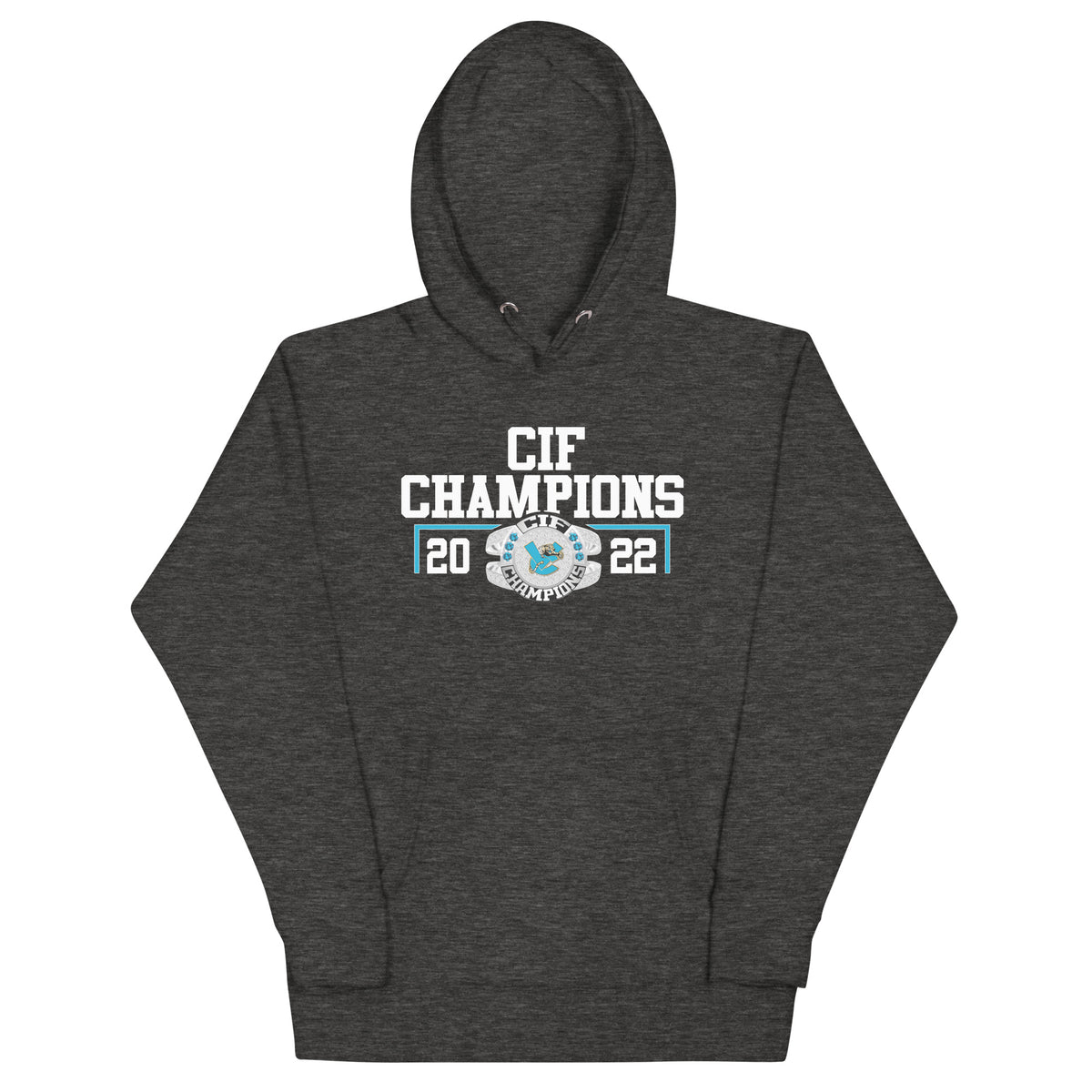 Valley Center High School Track &amp; Field Silver Lasium 2022 CIF Championship Ring Unisex Hoodie