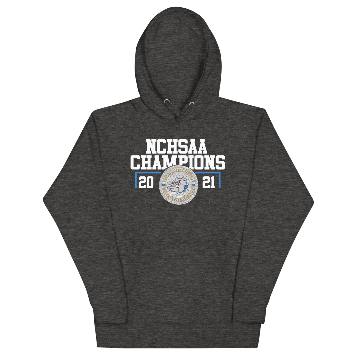 Princeton Middle School Cheer 2021 NCHSAA Championship Ring Unisex Hoodie