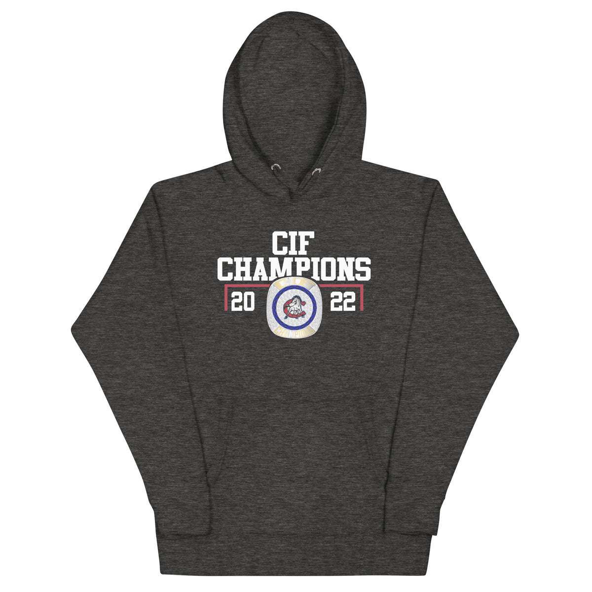 Crawford High Men’s Soccer 2022 CIF Championship Ring Unisex Hoodie