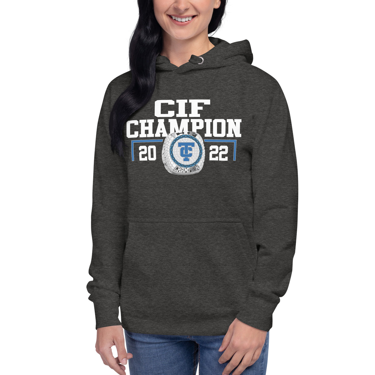 Temescal Canyon High School Wrestling 2022 CIF Championship Ring Unisex Hoodie