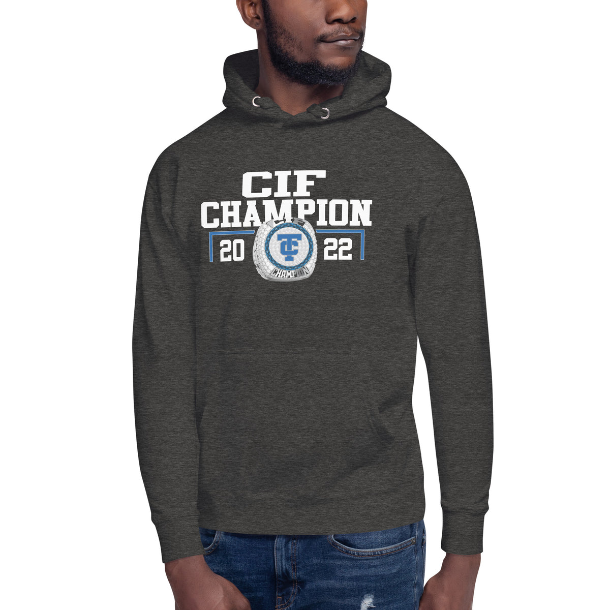 Temescal Canyon High School Wrestling 2022 CIF Championship Ring Unisex Hoodie