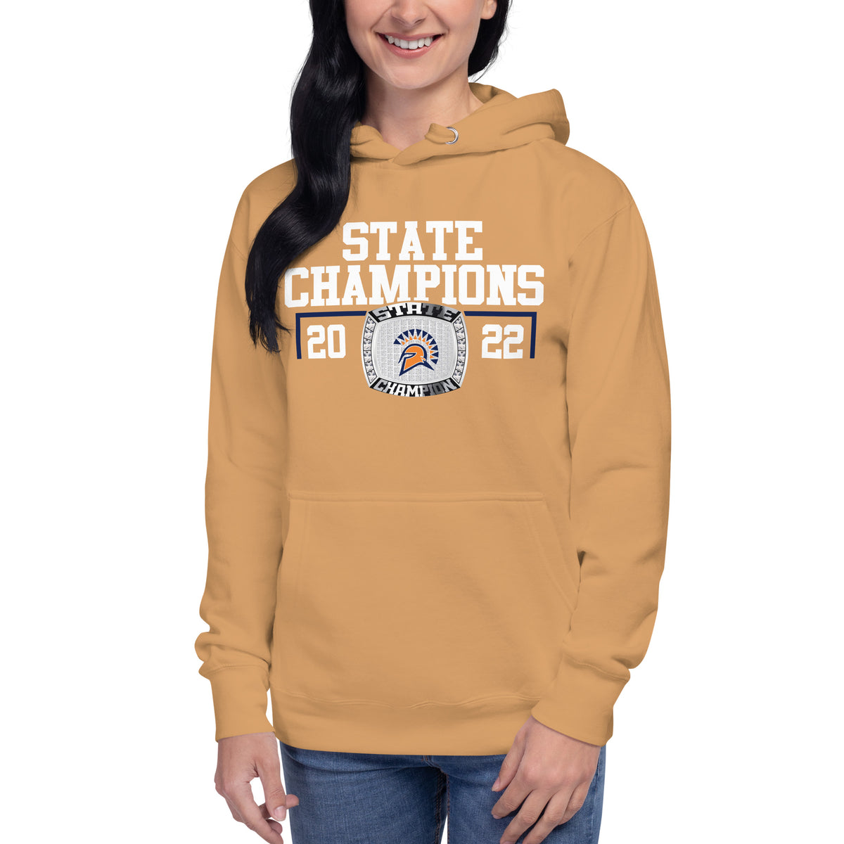 Seven Lakes High School 2022 Men’s Track and Field Championship Ring Unisex Hoodie
