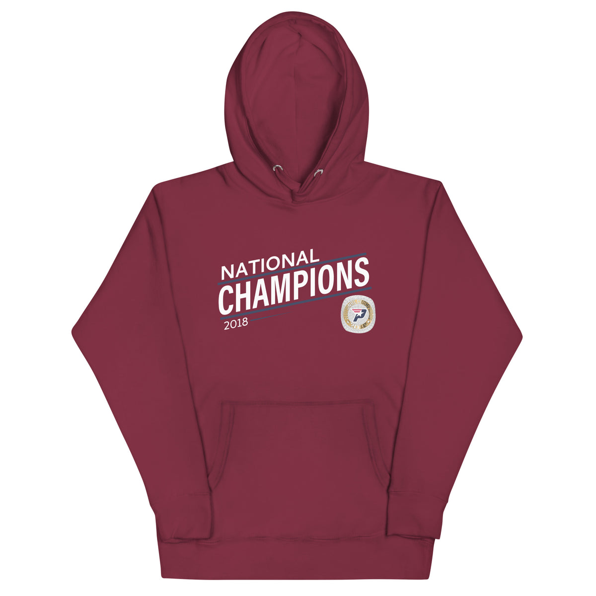 South Bay Patriots Blue Line 2018 National Championship Ring Unisex Hoodie