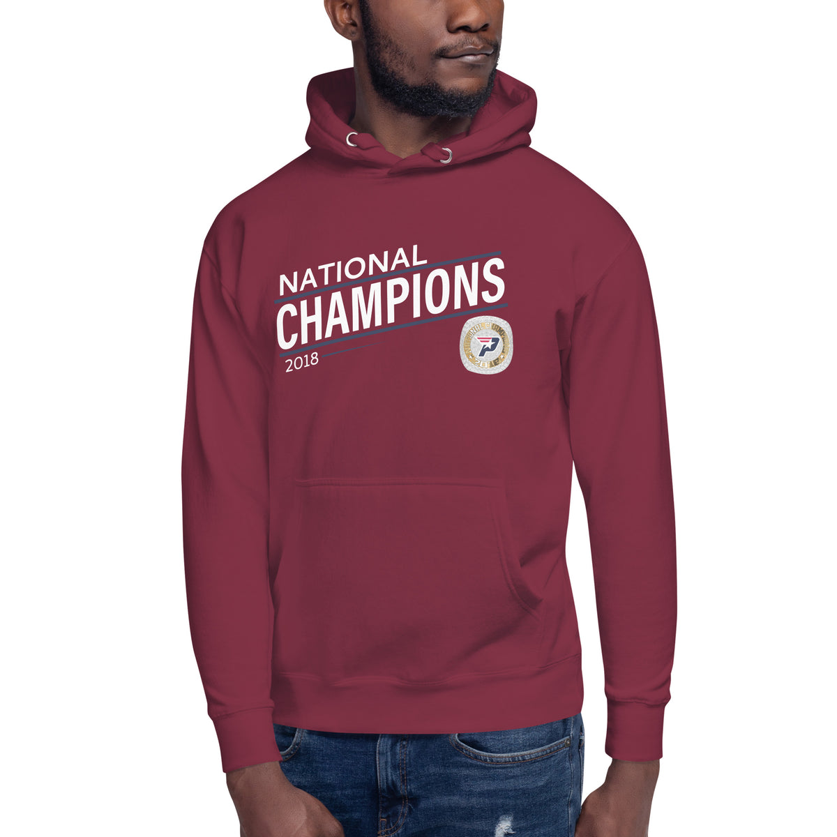South Bay Patriots Blue Line 2018 National Championship Ring Unisex Hoodie