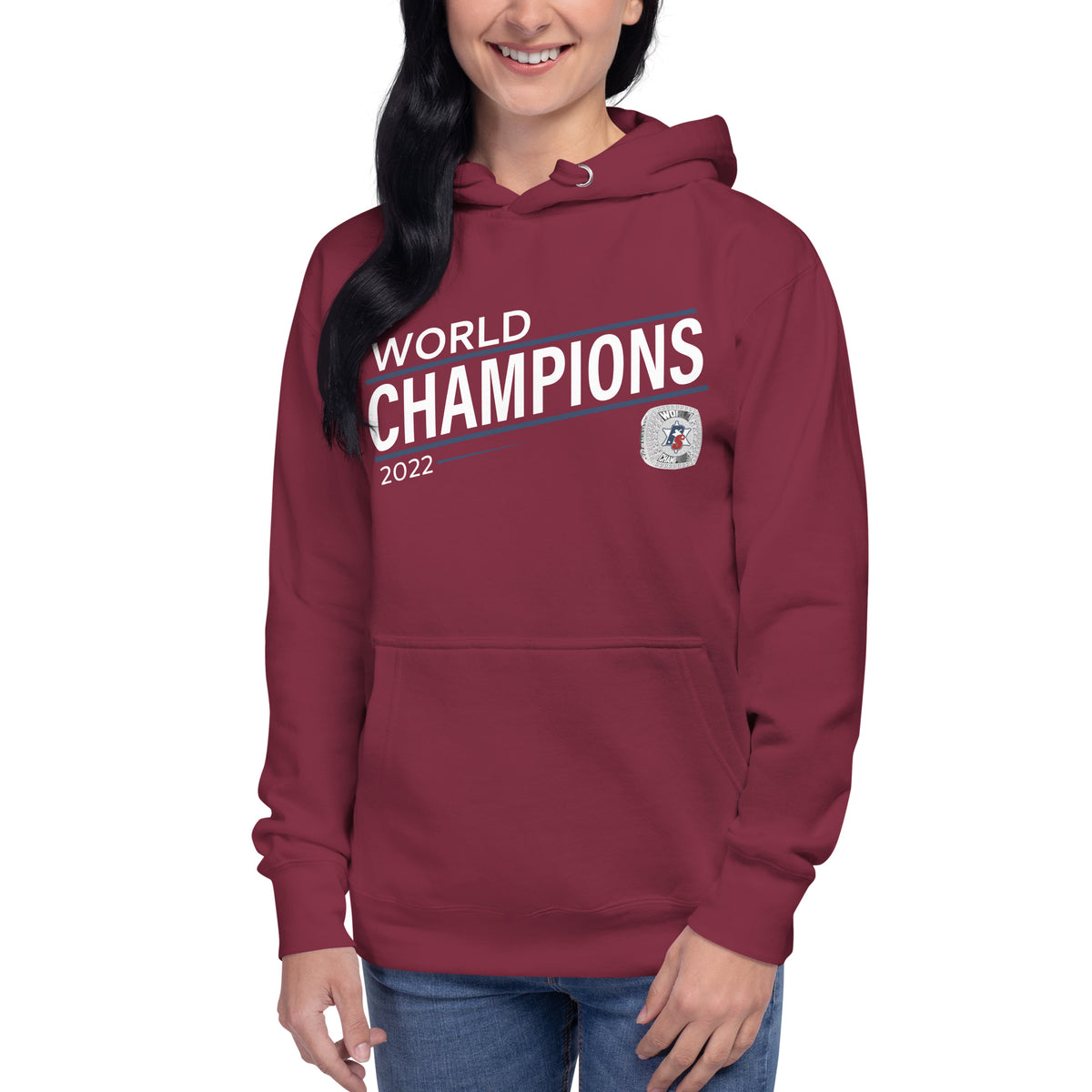 Police Softball Blue Line 2022 World Championship Ring Unisex Hoodie