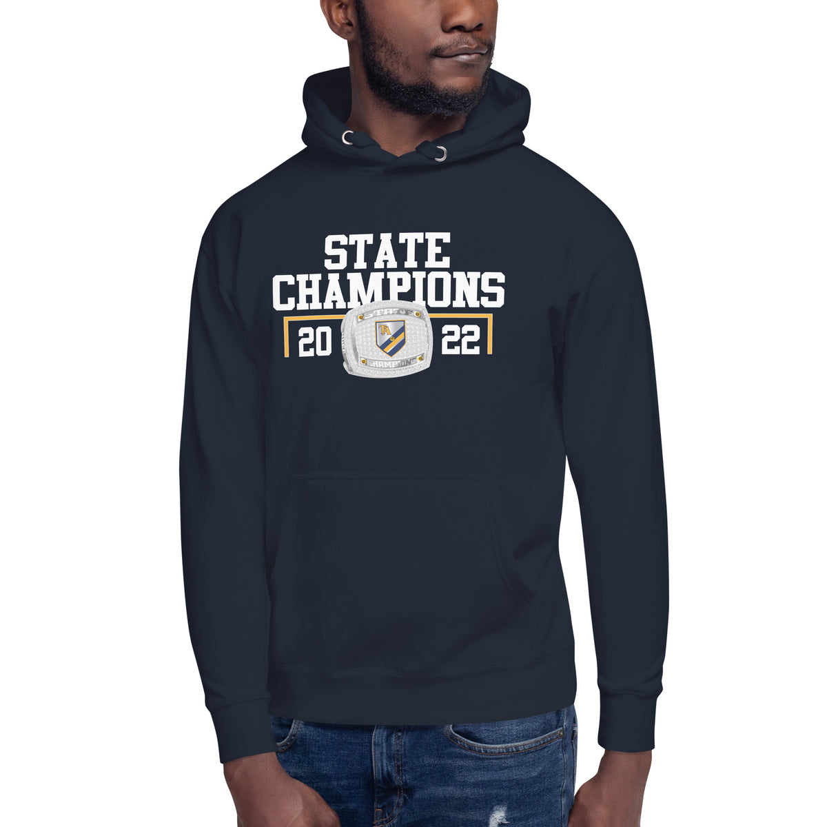 Tuscaloosa Academy Men’s Soccer 2022 State Championship Ring Unisex Hoodie