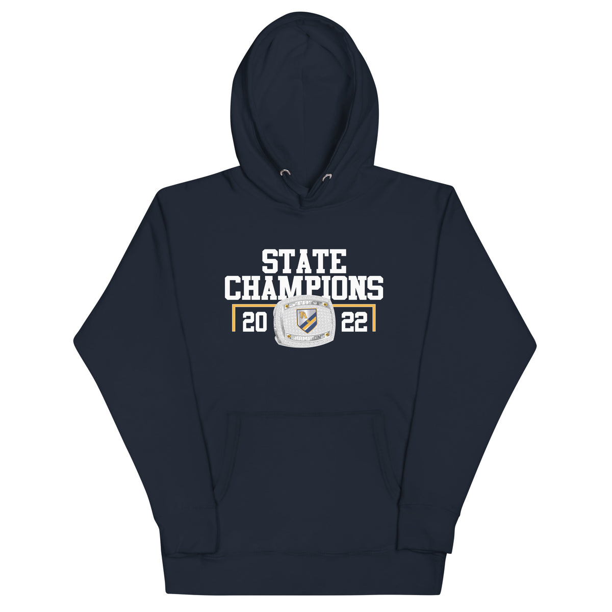 Tuscaloosa Academy Men’s Soccer 2022 State Championship Ring Unisex Hoodie