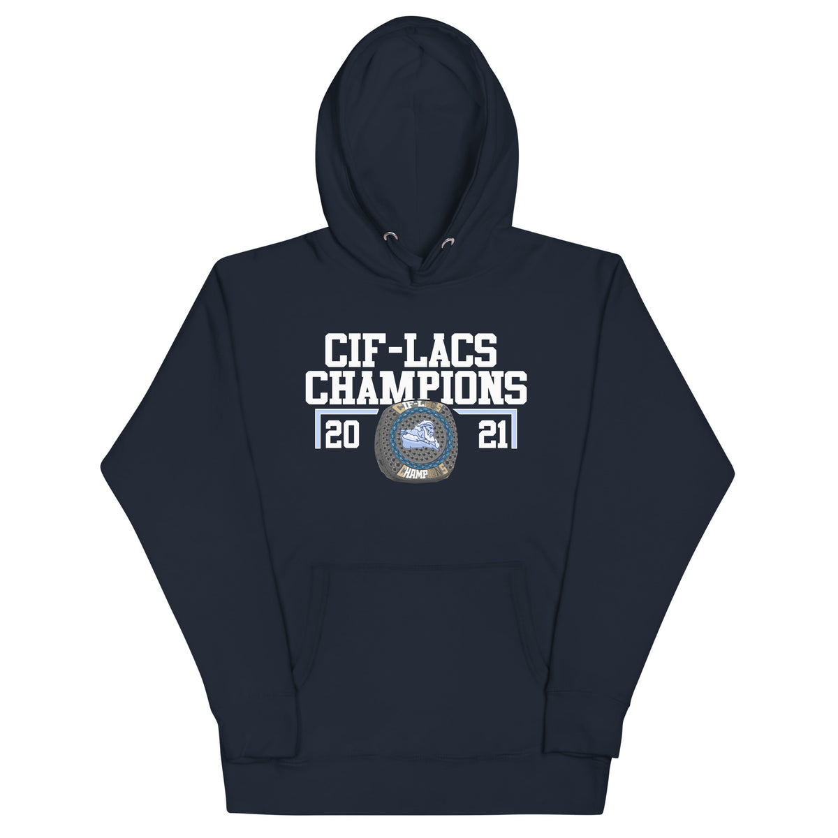 Alliance Marc &amp; Eva Stern Math and Science School 2021 CIF-LACS Championship Ring Unisex Hoodie
