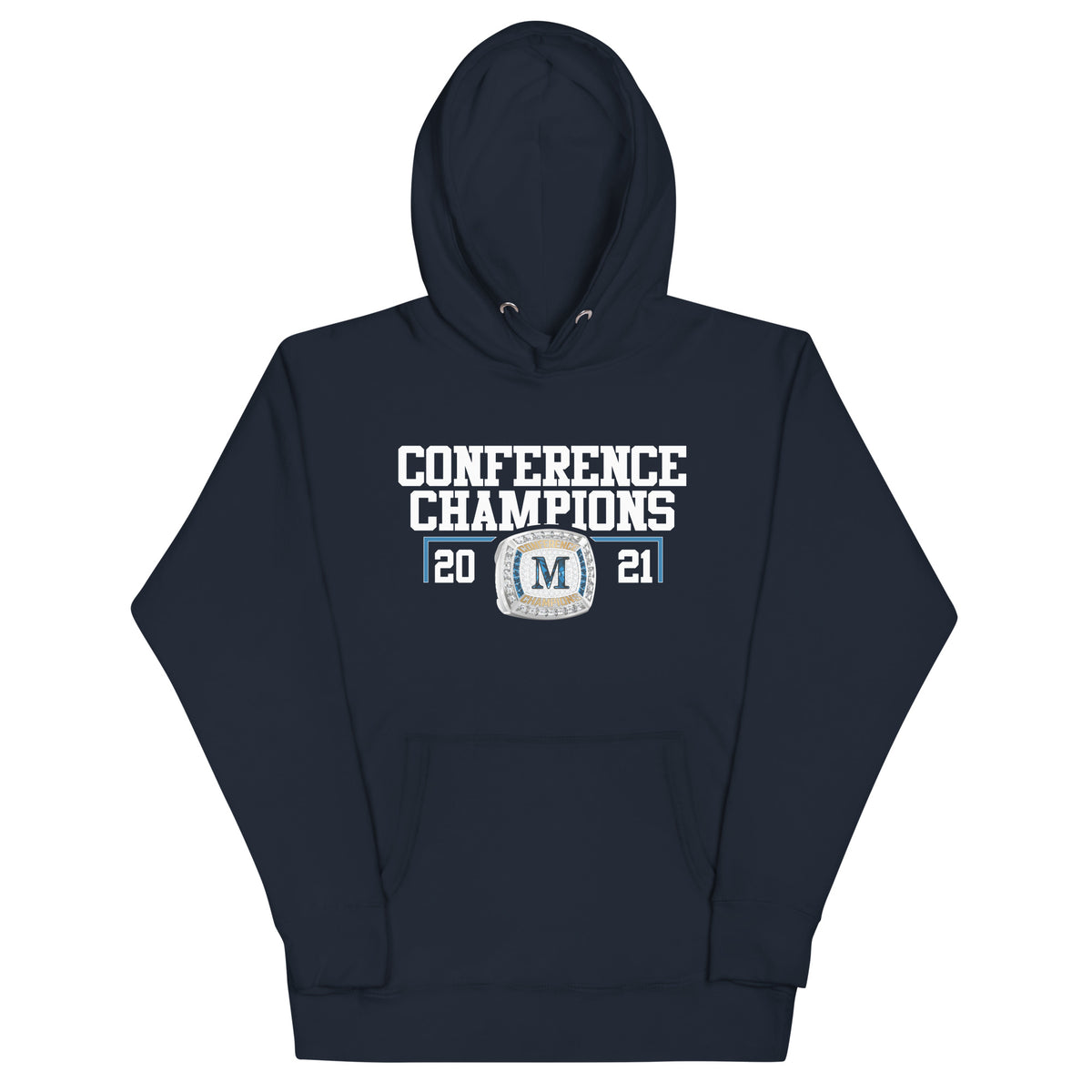 Marian University 2021 Hockey Conference Championship Ring Unisex Hoodie