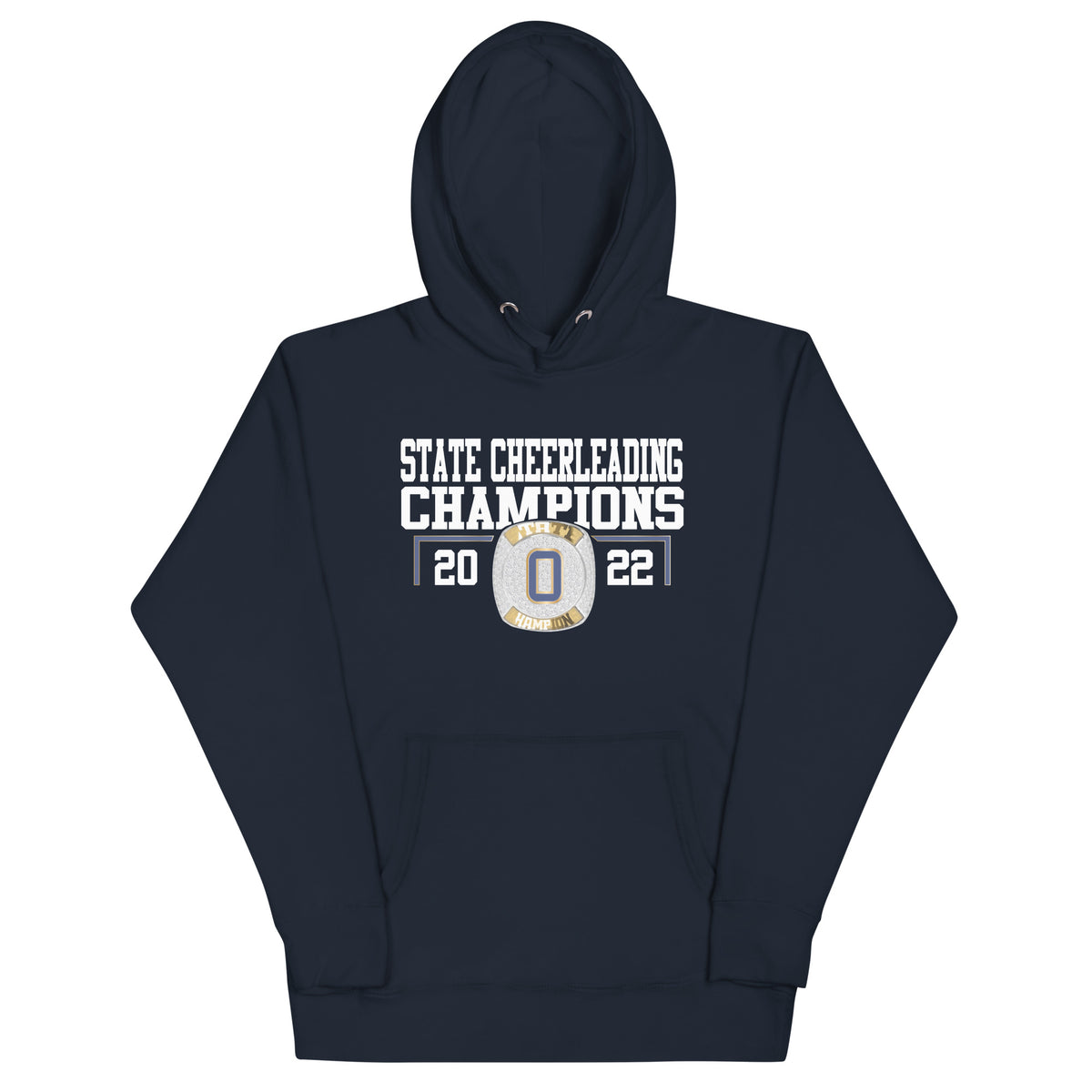 Olentangy High School 2022 Cheer State Championship Ring  Unisex Hoodie