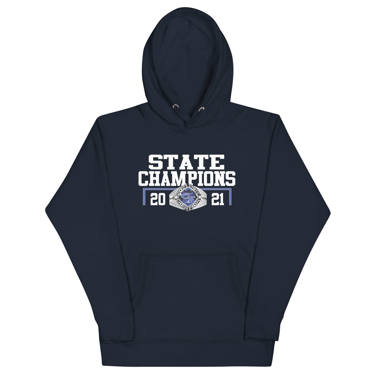Cape Fear 2021 Women’s Tennis State Championship Ring Unisex Hoodie