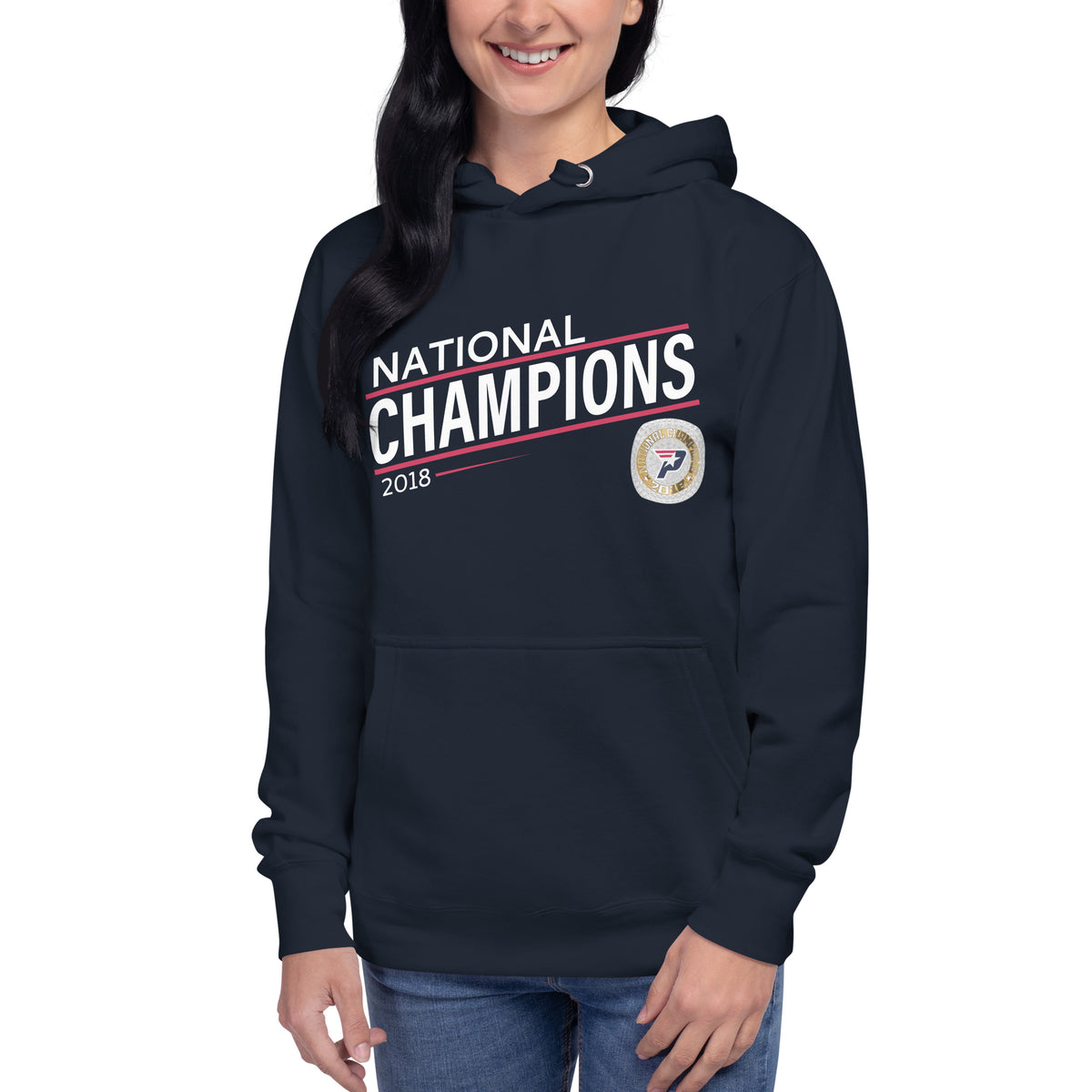 South Bay Patriots Red Line 2018 National Championship Ring Unisex Hoodie