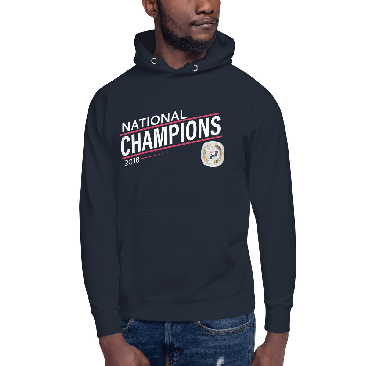 South Bay Patriots Red Line 2018 National Championship Ring Unisex Hoodie