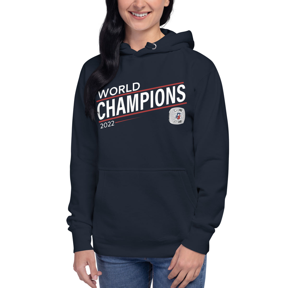 Police Softball Red Line 2022 World Championship Ring Unisex Hoodie