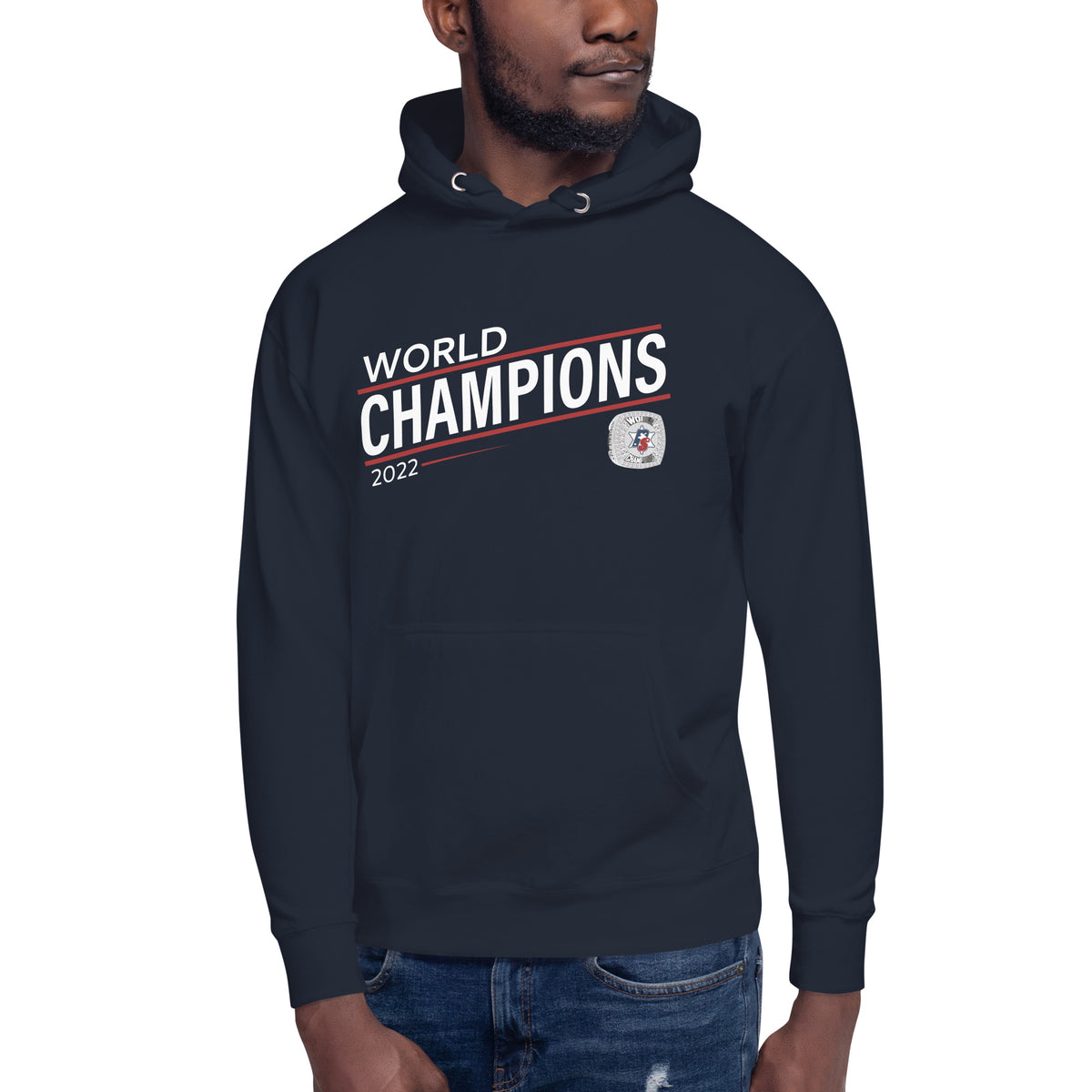 Police Softball Red Line 2022 World Championship Ring Unisex Hoodie